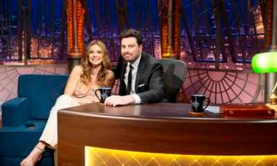 Luciana Gimenez com Danilo Gentili (Créditos: Rogério Pallatta/SBT)